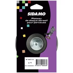 Plateau Sidamo auto-agrippant pour perceuse tige diamètre 8 mm