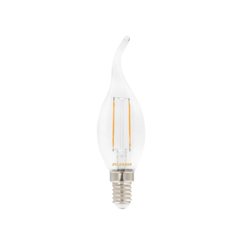 Ampoule flamme coup de vent LED filaments Sylvania Retro 2,5 W 250 lm E14 Blanc chaud