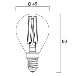 Ampoule LED sphérique satinée Sylvania 4,5 W 470 lumens culot E14 2700 K blanc chaud