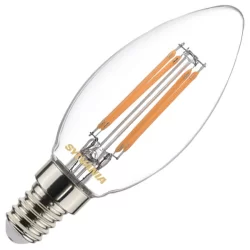 Ampoule LED flamme Sylvania Retro à filaments 4,5 W 470 lumens E14 2700 K blanc chaud