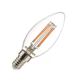 Ampoule LED flamme design rétro E14 - 4.5W 470 lumens - Blanc chaud 2700K - Boîte de 4