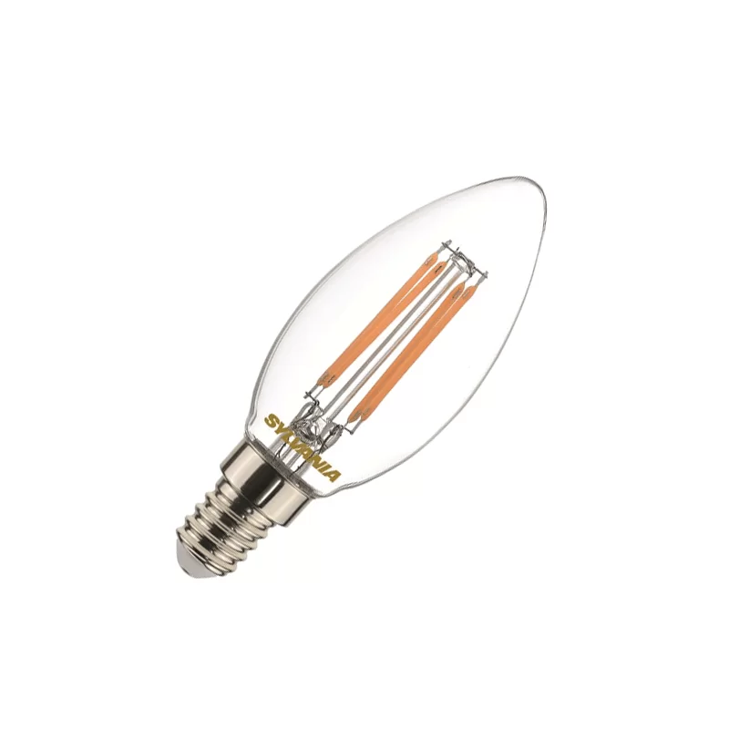 Ampoule LED flamme design rétro E14 - 4.5W 470 lumens - Blanc chaud 2700K - Boîte de 4