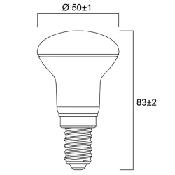 AMPOULE R50 4,9W 470LM 830 E14