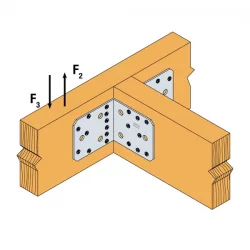 Équerre structurelle 65 x 88 x 88 mm épaisseur 2.5 mm