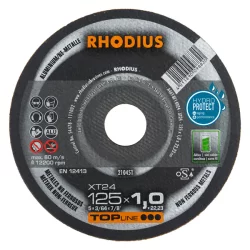 Disque à tronçonner pour aluminium XT24 Rhodius 125 x 1 x 22.23 mm