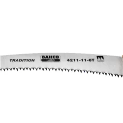 Scie arboricole à denture trempée Bahco 4211-11-6T avec poignée en bois lame de 280 mm