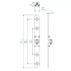 Kit raccord de rail Mantion Roc-Design pour porte coulissante droite