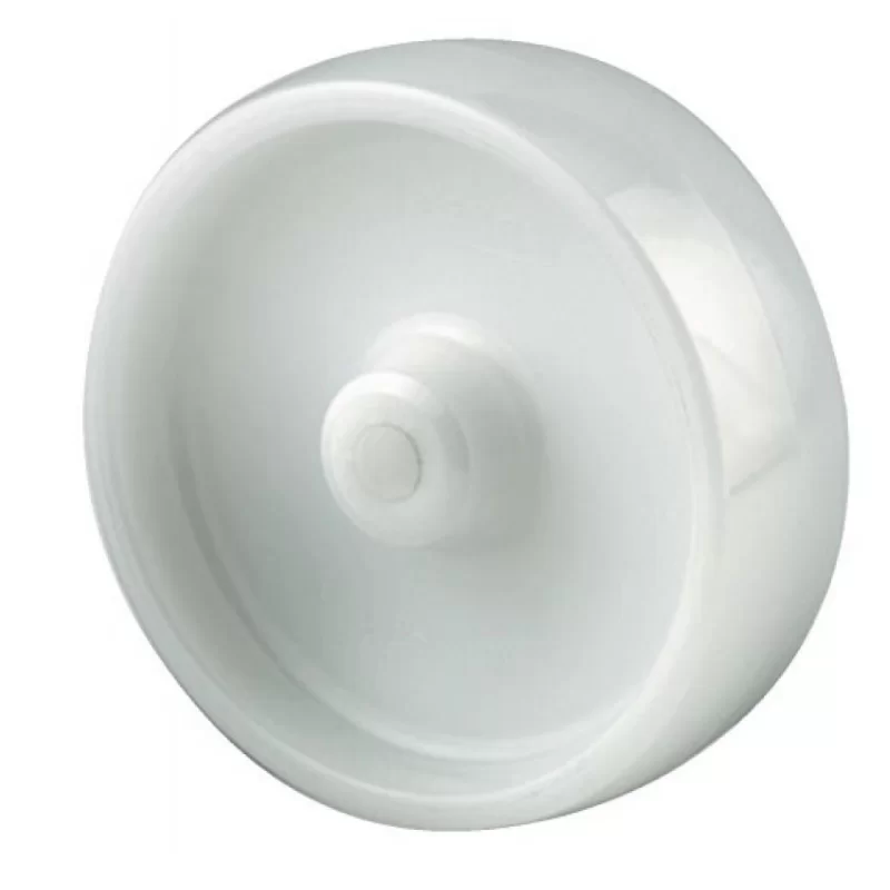 Roue polyamide blanc moyeu lisse diamètre 125 mm