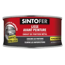 Enduit de finition pour métal avant mise en peinture - Sinto Fer - Coloris gris - Boîte 170 ml