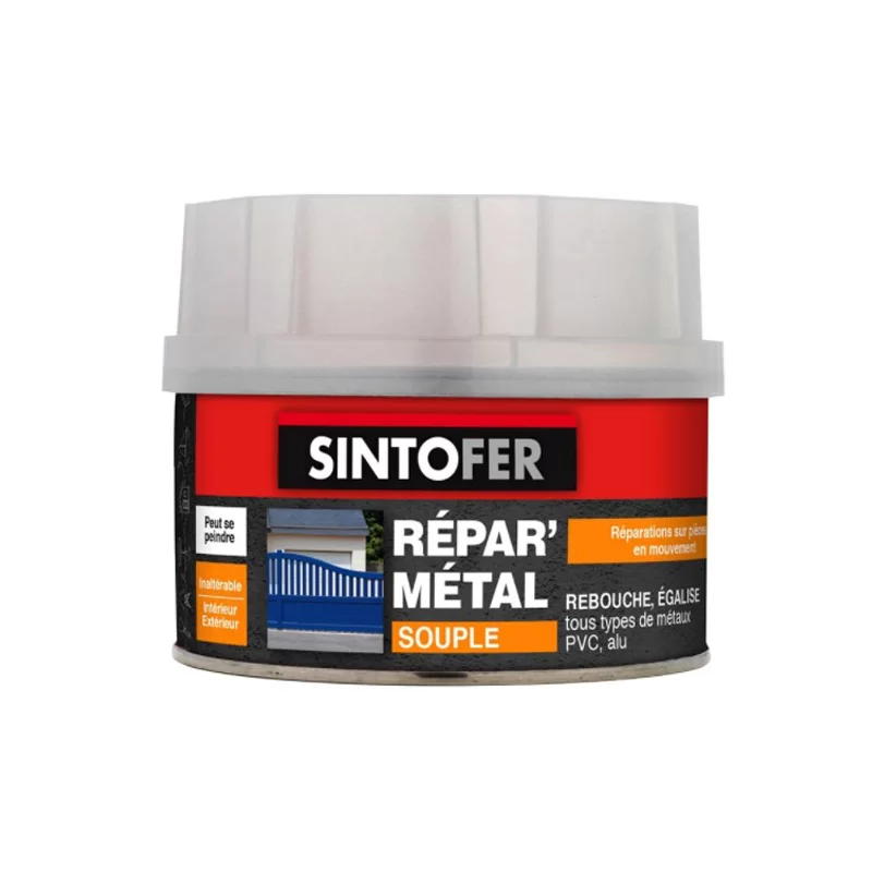 Mastic SintoFer répare métal souple - Séchage rapide - Sinto - Boîte de 900 grammes