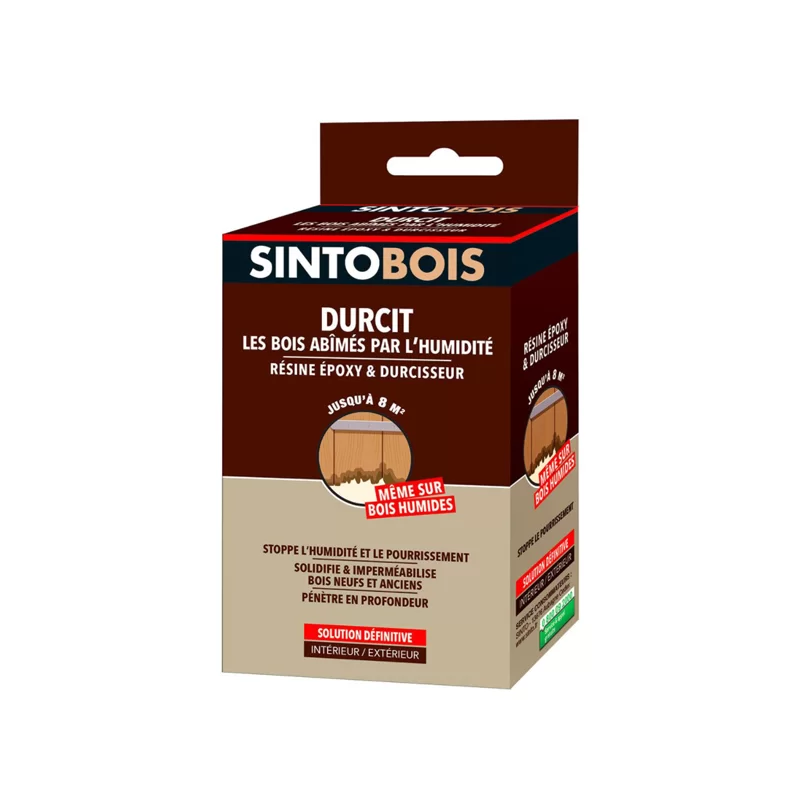 Durcisseur SintoBois pour bois abîmés - Résine époxy avec durcisseur - Sinto - 250 grammes