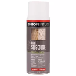 Sous-couche apprêt pour matériaux poreux - Sinto Peinture - Couleur Blanc - Aérosol 400 ml