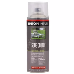 Sous-couche apprêt pour plastique et PVC - Sinto Peinture - Incolore - Aérosol 400 ml