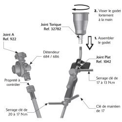 Désherbeur chalumeau thermique écologique - Gaz butane - 37 Kw - Tuyau 4.5 mètres