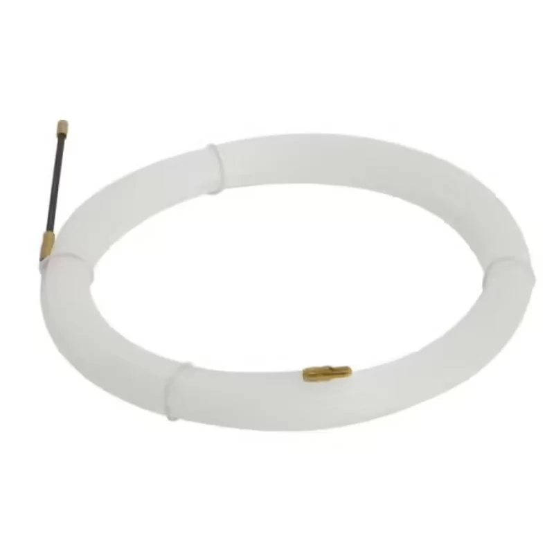 Aiguille tire-fil blanc en nylon pour gaine électrique couronne de longueur 10 m