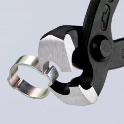 Pince pour collier de serrage à 1 ou 2 oreilles Knipex - 220 mm - Poignées gainées