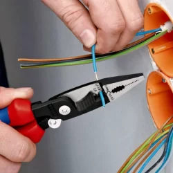 Pince multifonctionnelle installation électrique Knipex - Longueur 200 mm - Poignées gainées