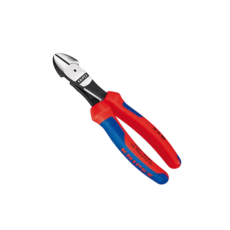 Pince coupante de côté Knipex à forte démultiplication avec ressort d'ouverture