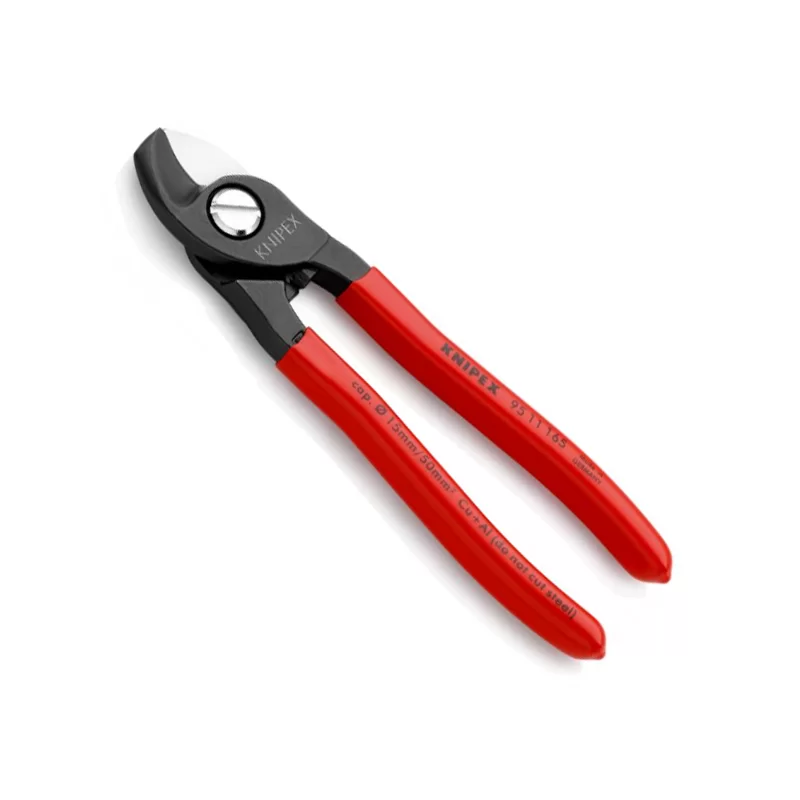 Coupe câbles spécial aluminium et cuivre - Capacité de coupe 50 mm² - Knipex - 165 mm