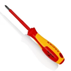 Tournevis Knipex isolé 1000 volt pour vis à tête cruciformes Phillips PH1 - Longueur 187 mm