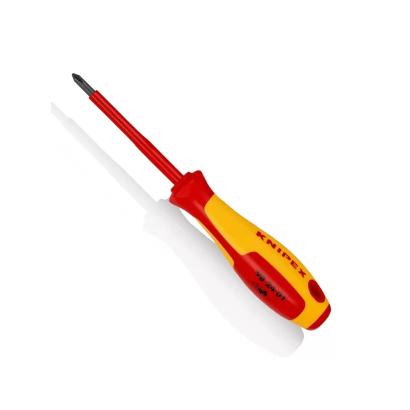 Tournevis Knipex isolé 1000 volt pour vis à tête cruciformes Phillips PH1 - Longueur 187 mm