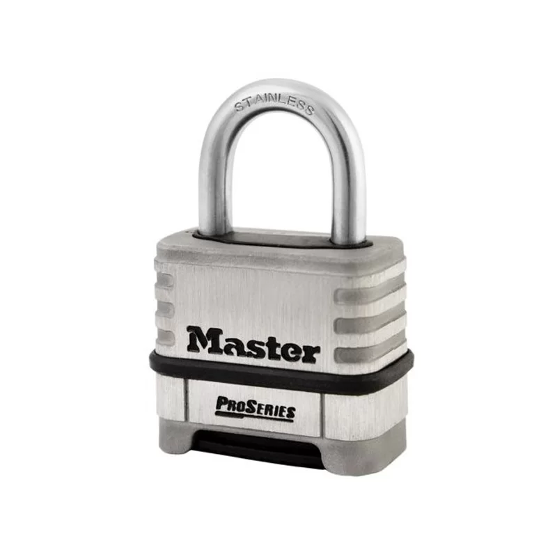 Cadenas à combinaison programmable 1174D Master Lock corps et anse en acier inoxydable