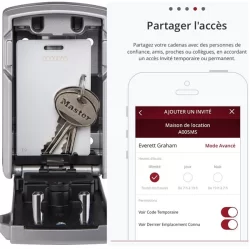 Boîte à clés murale sécurisée - Master Lock 5441EURD - Ouverture Bluetooth Access Smart