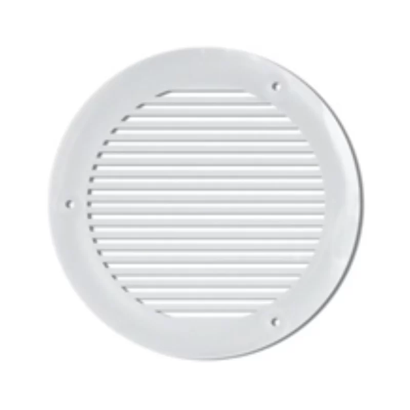 Grille de ventilation ronde intérieure ou extérieure diamètre 103 mm blanc