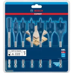 Coffret de 7 mèches plates EXPERT Self Cut Speed, 16/18/20/22/25/32 mm