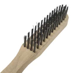 Brosse à main droite en fil d'acier 0,35 mm - Osborn - Longueur 295 mm - Corps en bois