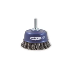 Brosse coupelle abrasive sur tige 6 mm - Osborn - Diamètre 65 mm - Fils d'acier noués