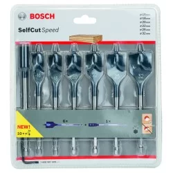 Coffret de 7 mèches plates EXPERT Self Cut Speed, 16/18/20/22/25/32 mm