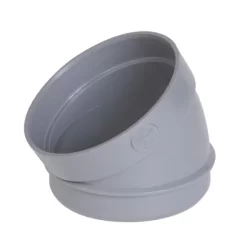 Secteur de coude 30° à coller pour évacuation d'eau - Mâle / Femelle - Ø 100 mm - PVC - Gris