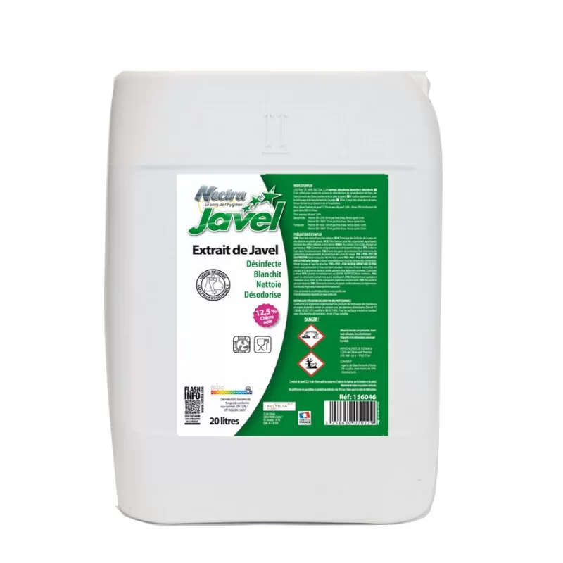 Bidon de 20L Javel 12.5% de concentration active