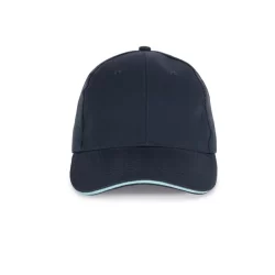 Casquette avec sandwich contrasté - 6 panneaux KP153 Navy / White