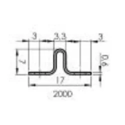 Galet à roulement pour porte mince A.Z 70x21.5 mm