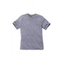 T-Shirt homme Pocket 100% coton avec poche poitrine Gris Chiné