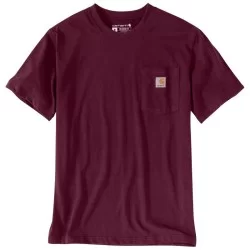 T-Shirt homme Pocket 100% coton avec poche poitrine Prune