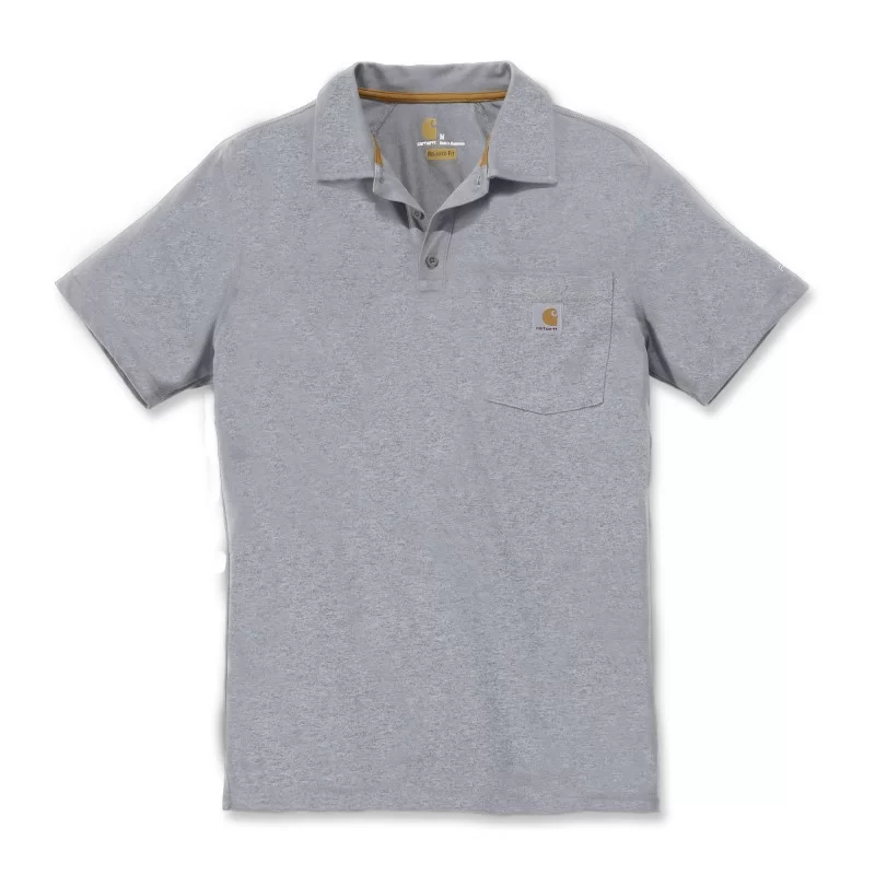 Polo homme Force manches courtes poche poitrine Gris Chiné