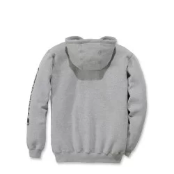 Sweat homme Sleeve Logo à capuche non zippé logo Carhartt sur manche Gris Argent