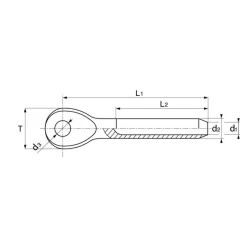 Embout à sertir à oeil inox A4 pour câble