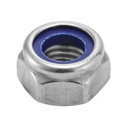 Écrou hexagonal indesserrable bague nylon inox A4 DIN 985