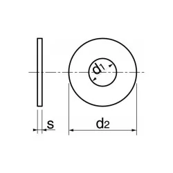 Rondelle plate large type L inox A2 NFE 25513-25514