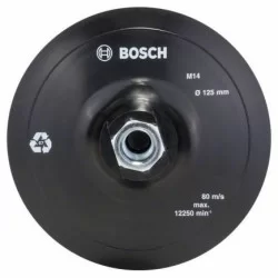 Plateau de ponçage caoutchouc pour meuleuses angulaires, système autoaggripant, 125 mm Bosch Accesso