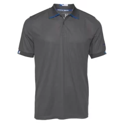 Polo BEVEN gris/bleu fluo Taille L