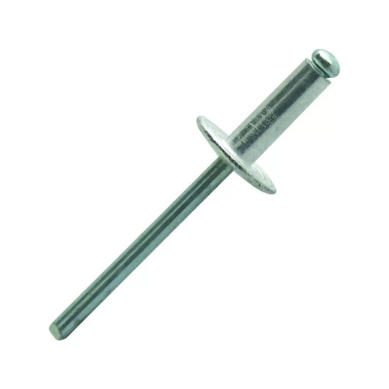 Rivet aluminium standard tige acier tête large 4.8mm