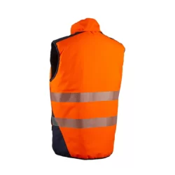 Gilet haute visibilité réversible Coverguard Yoru Ripstop imperméable anti-froid orange