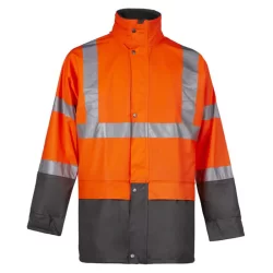 Veste de pluie haute visibilité orange fluo Bandit North Ways 100% PU