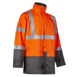 Veste de pluie haute visibilité orange fluo Bandit North Ways 100% PU