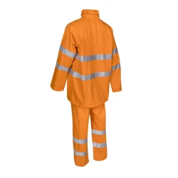 Ensemble de pluie orange haute visibilité veste pantalon Kawa Classe 3 Coverguard